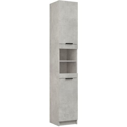 Maison Chic Kopalniška omarica - Kopalniški kabinet Concrete Grey 32x34x188,5 cm Inženirski les, (21794535) Cene