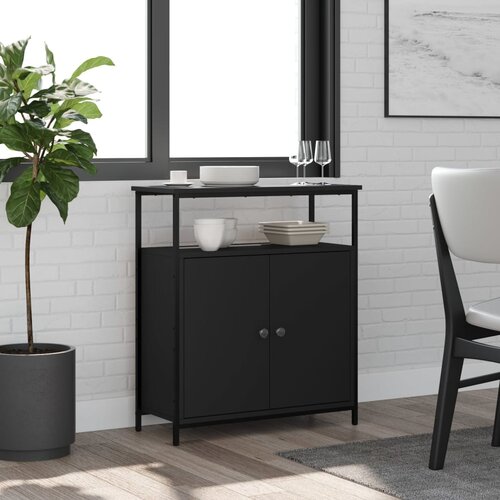 VidaXL Komoda črna 70x30x80 cm inženirski les Slike