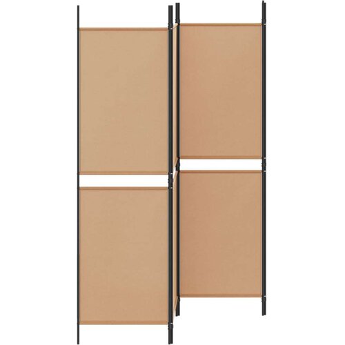  4-panelni pregradni zid Bež 200 x 180 cm Tkanina - Bež 200 x 180 cm Slike
