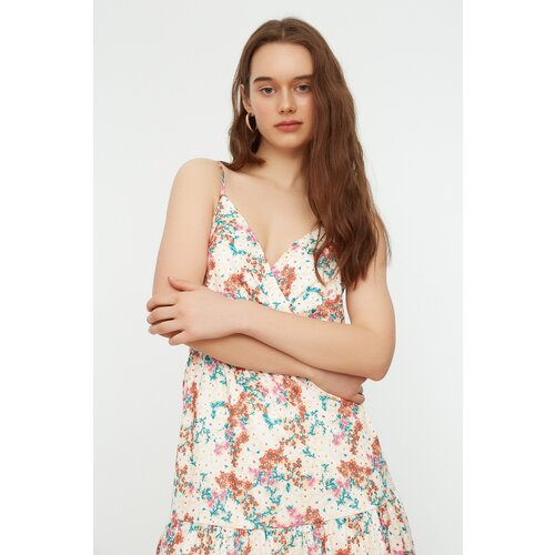 Trendyol Multicolored Printed Flywheel Detailed Knitted Dress Cene