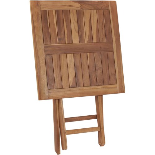  Sklopivi vrtni stol 60 x 60 x 75 cm od masivne tikovine Slike