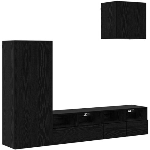  zidne jedinice 4 pcs Crni hrast Konstruirano drvo Slike