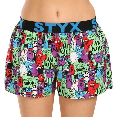 STYX Women's boxer shorts art sports elastic monsters