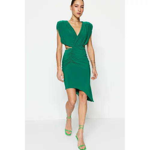 Trendyol green V-Neck Detailed Dress
