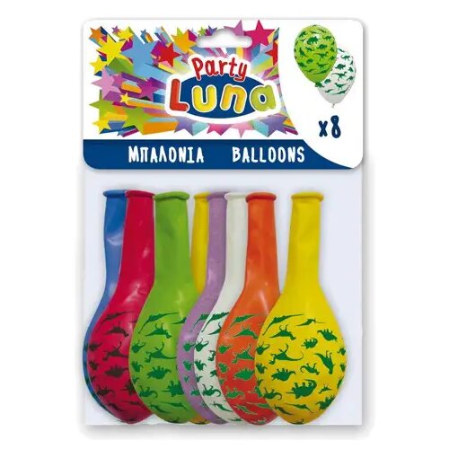Luna 8-delni set barvnih balonov za zabavo z dinozavri Cene