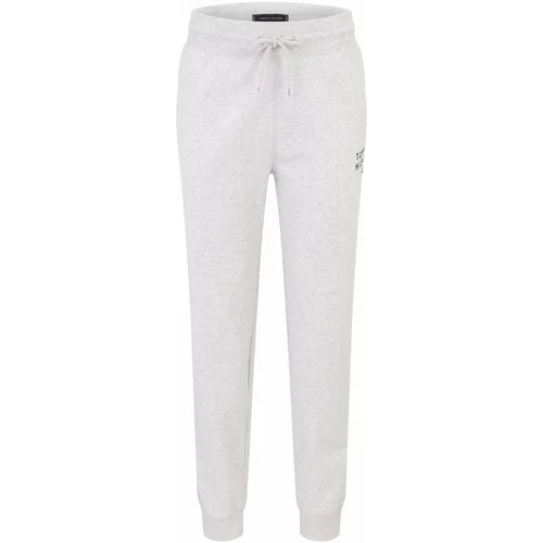 Tommy Hilfiger Underwear Pidžama hlače siva melange / crvena / crna / bijela