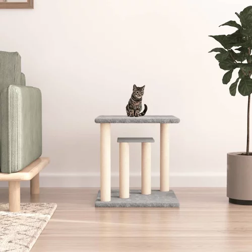  Grebalica za mačke s platformama svjetlosiva 50 cm