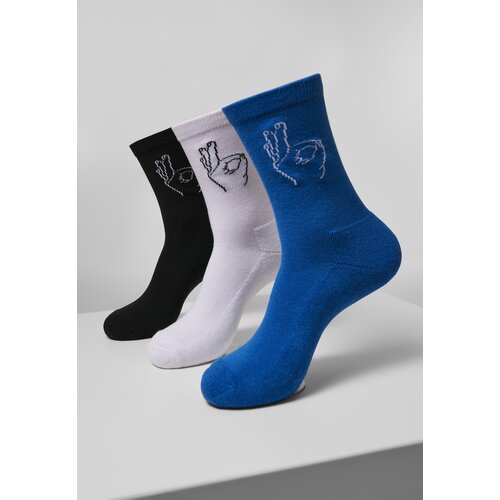 MT Accessoires Salty Socks 3-Pack Black/White/Blue Cene