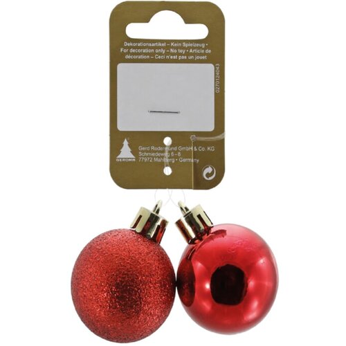  božićne kuglice (crvena, plastika, 2 kom., 4 cm) Cijene