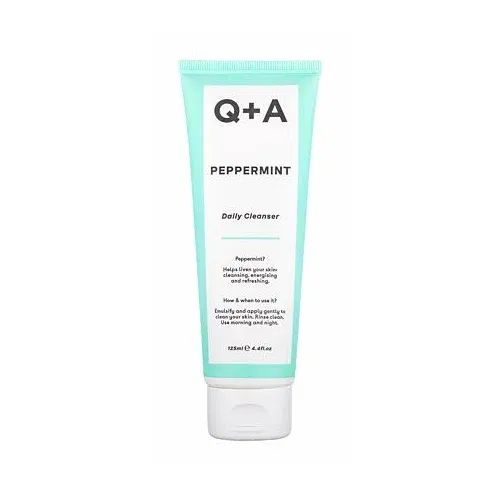 Q+A Peppermint Daily Cleanser nežen čistilni gel z oljem mete za vsakodnevno uporabo 125 ml za ženske