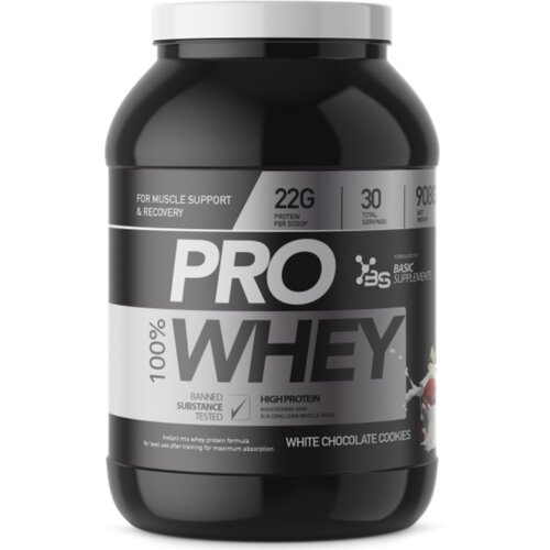 Basic Supplements 100% PRO WHEY 908GR - White Chocolate & Cookie Cene