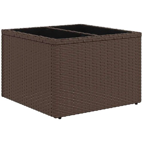 VidaXL 7-dijelni set vrtnih sofa od poliratana s jastucima smeđi Slike