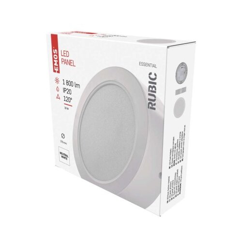  LED površinsko svetilo RUBIC, okroglo, belo, 18W, nevtralno bela Cene