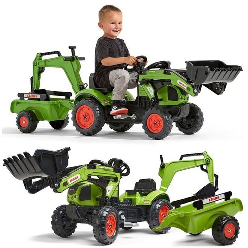 Falk Class traktor utovarivač na pedale s prikolicom Slike