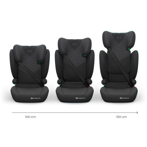 Kinderkraft autosjedalica Junior Fix 2 PLUS i-Size 15-36 kg (100-150 cm), Black Slike