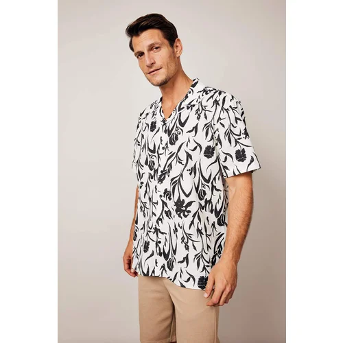 Defacto Regular Fit Woven Printed Short Sleeve Shirt