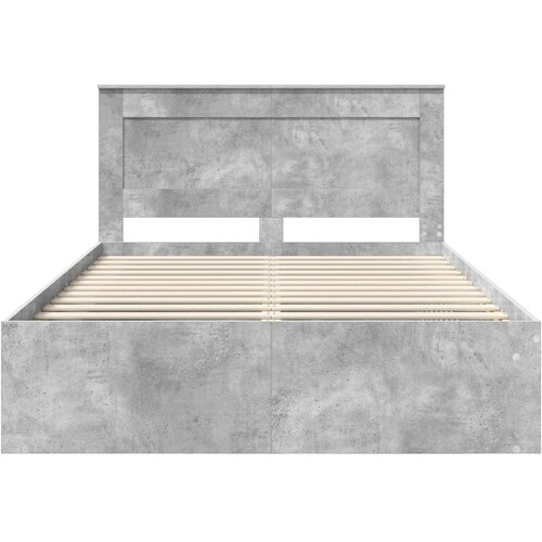  Krevetna konstrukcija s ladicama Betonska siva 150 x 200 cm Slike