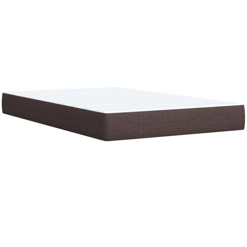 VidaXL Krevet box spring s madracem tamnosmeđi 120 x 190 cm od tkanine Slike