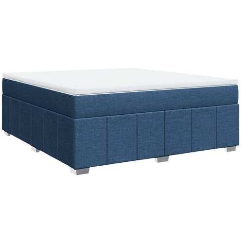 VidaXL Krevet s oprugama i madracem plavi 180x200 cm od tkanine Slike