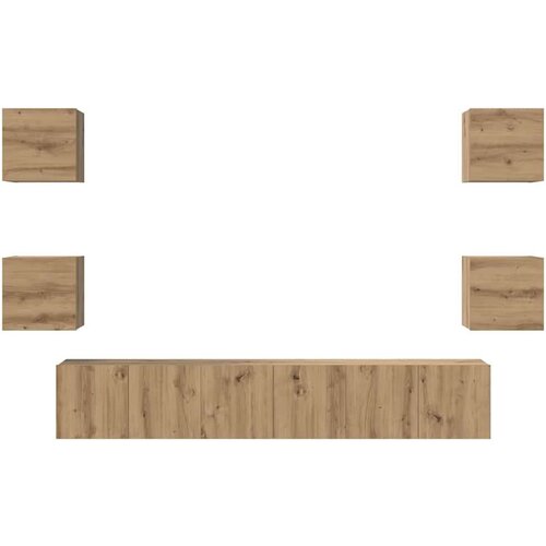  Set TV komoda Zidne Ostalo s pohranom s vratima 7 pcs hrast artisan 60 x 30 x 30 cm Slike