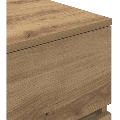  Noćni ormarić s 3 ladice artisan hrast 39x35x65 cm Slike