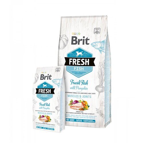 Brit Fresh Fish with Pumpkin Adult Large Muscles & Joints - hrana sa svežom ribom za odrasle pse velikih rasa (2,5kg, 12kg) 12kg Cene
