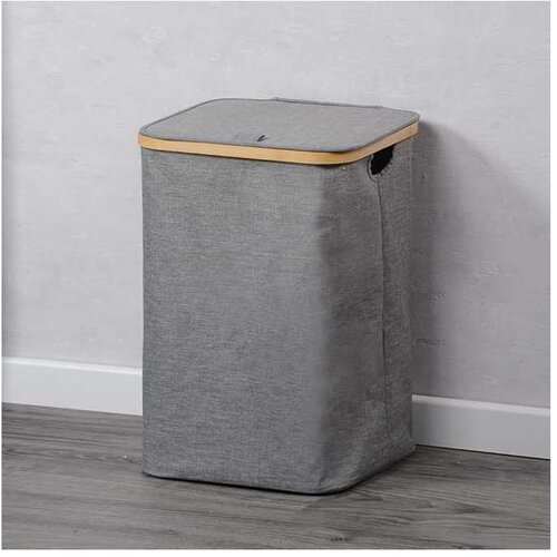 Kesper ksp19599 korpa za prljavi veš sa bambus okvirom siva 50cm Cene
