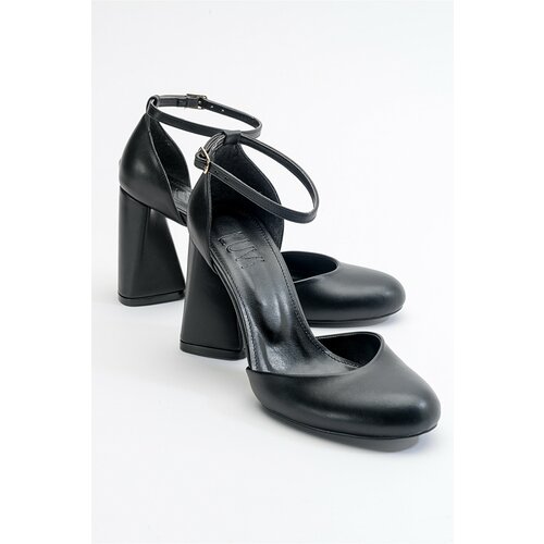 LuviShoes Oslo Black Skin Women's Heeled Shoes Slike