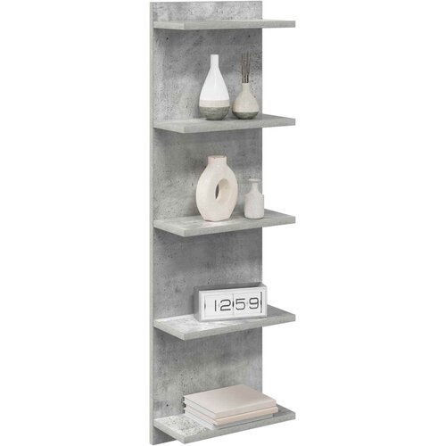  Polica na zidu 2 kom. Betonska siva 30 x 15 x 100 cm Slike