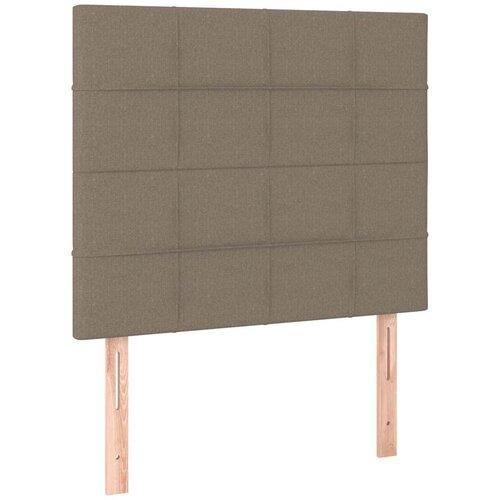  Krevet s oprugama i madracem smeđesivi 100 x 200 cm od tkanine Slike