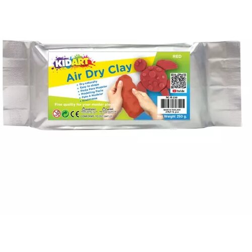 KidArt plastelin za sušenje na zraku, 250 g - rdeča Cene