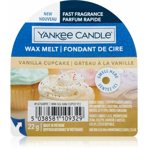 Yankee Candle vanilla Cupcake vosak za aromu svjetla 22 g unisex