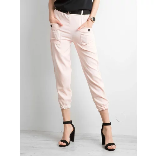 Fashion Hunters Light pink cargo trousers