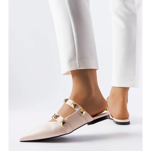 Gemre Beige Pointed-Toe Mules Ruckman Cene
