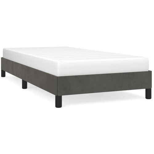 Maison Chic Posteljni okvir - Enojna postelja - Postelja za odrasle brez vzmetnice temno siv 80x200 cm žamet-J7882, (21774217) Cene