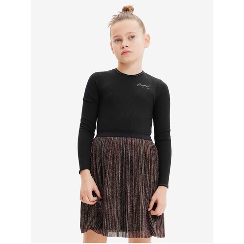 Desigual Brown-black girls' dress Paula - Girls Slike