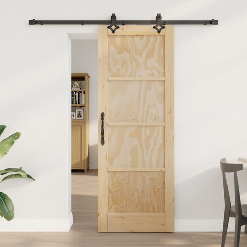 vidaXL Drsna vrata s kompletom opreme 73.5x198.5 cm Trdi les borovine, Notranja vrata 'ORKDAL'73.5x198.5x4 cm Trdi les borovine Cene