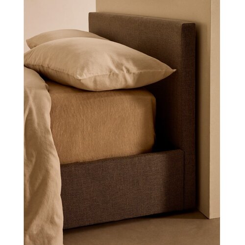 Kave Home Sivi tapecirani krevet s prostorom za odlaganje s podnicom 90x200 cm Nahiri &amp;ndash; Slike