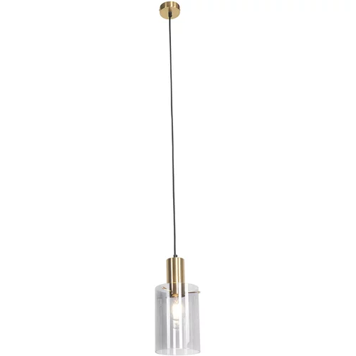 QAZQA Pametna viseča svetilka iz medenine z dimnim steklom vključno z WiFi A60 - Vidra