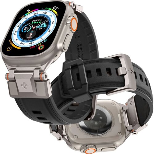 Spigen DURAPRO ARMOR PU TRAK ZA APPLE WATCH 4/5/6/7/8/9/SE/ULTRA 1/2 (42 / 44 / 45 / 49 MM) - ČRN, (21974485) Cene