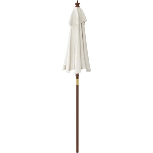  Vrtni suncobran s drvenim stupom boja pijeska 196 x 231 cm Slike