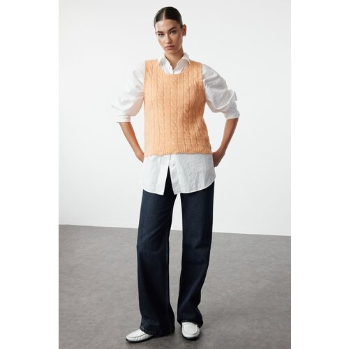 Trendyol Orange Knitted Detailed Knitwear Sweater Slike