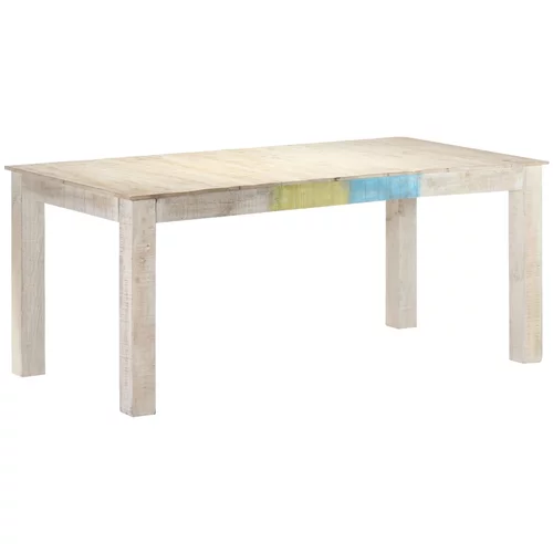 vidaXL blagovaonski stol bijeli 180x90x76 cm od masivnog drva manga