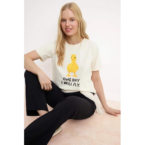 TRENDYOLMILLA Ženska majica TWOSS26TS00091, Bela Cene