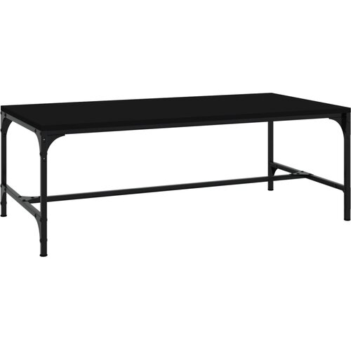 Maison Chic Klubska mizica - kavna mizica - Nizka mizica črna 80x50x35 cm inženirski les, (21754519) Slike