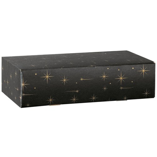 kutija kartonska za 2 boce crna Zvezdice-38901 Slike