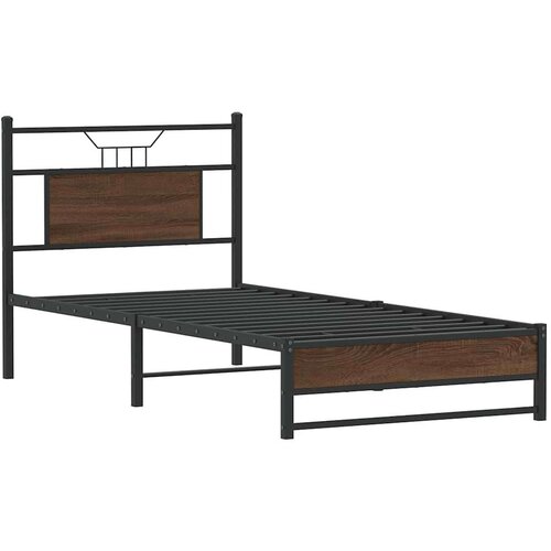 VidaXL okvir kreveta bez madraca smeđa boja hrasta 80x200 cm drveni Slike