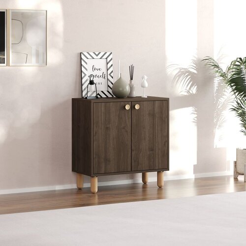 Hanah home lina - walnut walnut multi purpose cabinet Cene