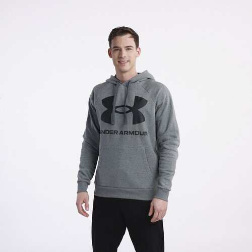 Under Armour UA Rival Fleece Big Logo Hoodie, Pitch Grey Light Heather/Black, (20489775) Slike