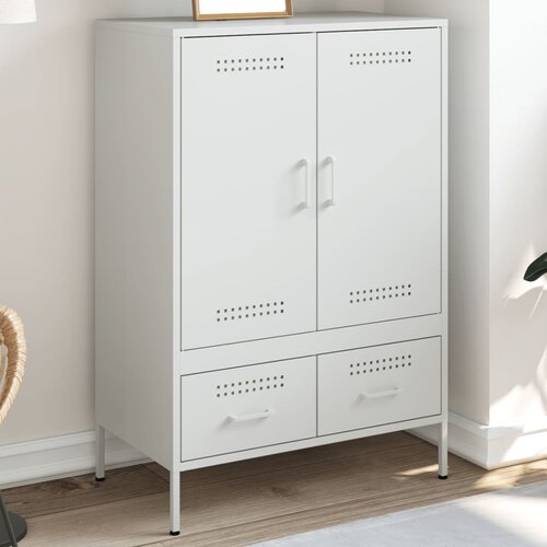 VidaXL Visoka omara bela 68x39x101,5 cm hladno valjano jeklo Slike